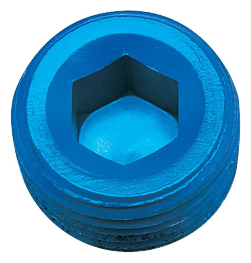 Russell Performance 3/4in Allen Socket Pipe Plug (Blue) - 662070