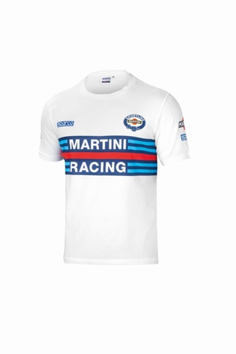 Sparco Shirt Martini-Racing Medium White - 01277MRBI2M