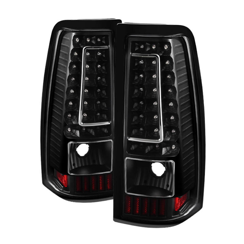 Xtune Chevy Silverado 1500/2500/3500 99-02 Version 2 LED Tail Lights Black ALT-ON-CS99-G2-LED-BK - 5081223