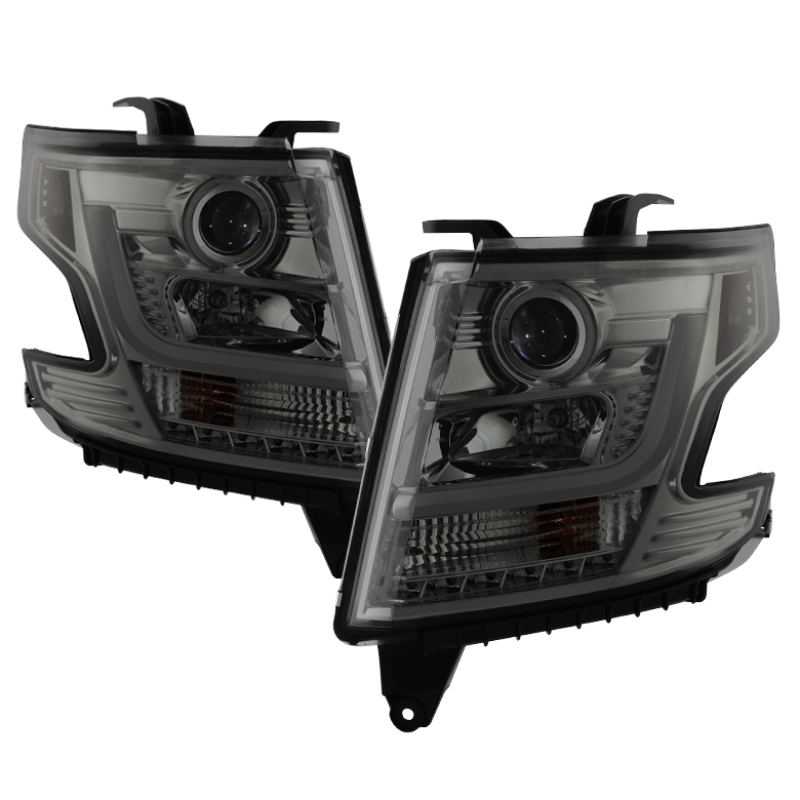 Spyder Chevy Tahoe / Suburban 2015 -2016 Projector Headlights - DRL LED - Smoke PRO-YD-CTA15-DRL-SM - 5082558