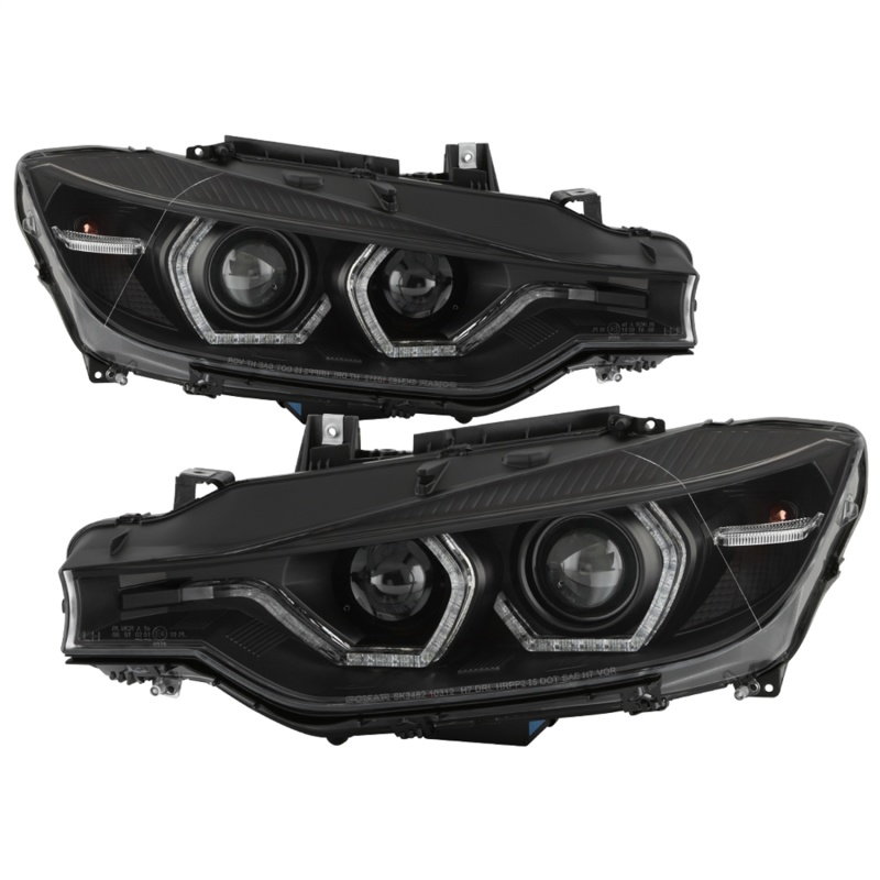 Spyder 12-14 BMW F30 3 Series 4DR Projector Headlights - Black PRO-YD-BMWF3012-AFSHID-BK - 5086754