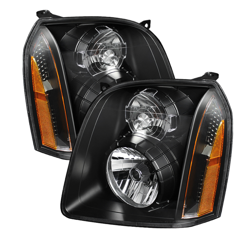 Xtune GMC Yukon Denali 07-14 Crystal Headlights Black HD-JH-GYD07-AM-BK - 9023200