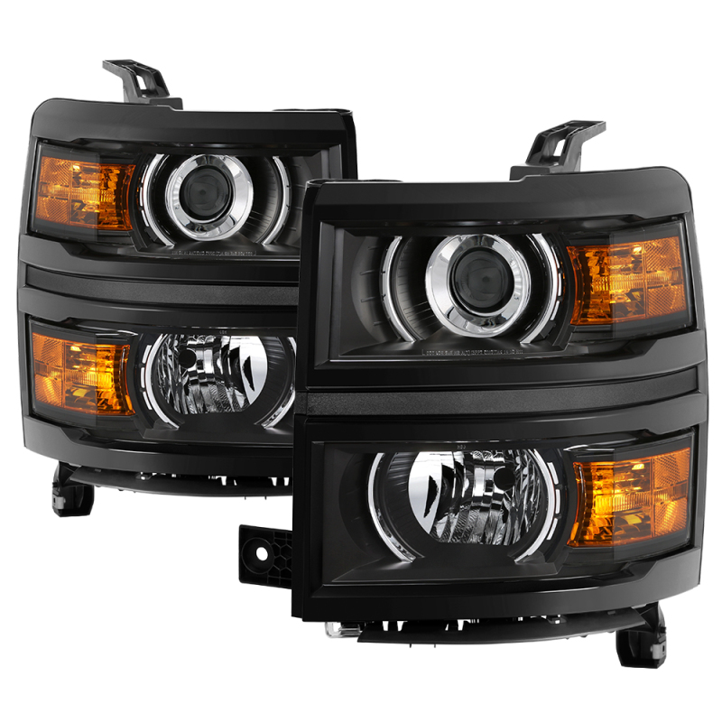 xTune Chevrolet Silverado 1500 14-15 (Non-HD) OEM Projector Headlights - Black HD-JH-CS14-PJ-BK - 9040139