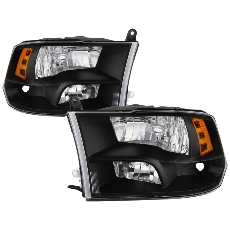 xTune Dodge Ram 1500 09-17 (Non-LED) Halogen Only OEM Style Headlights - Black HD-JH-DR09-QU-BK - 9040191