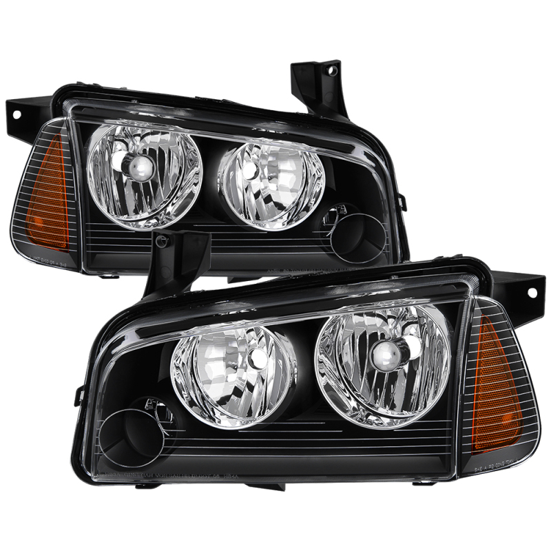 xTune Dodge Charger 05-10 (Non-HID) OEM Style Headlights w/ Corner 4pcs - Black HD-JH-DCH05-SET-BK - 9040160