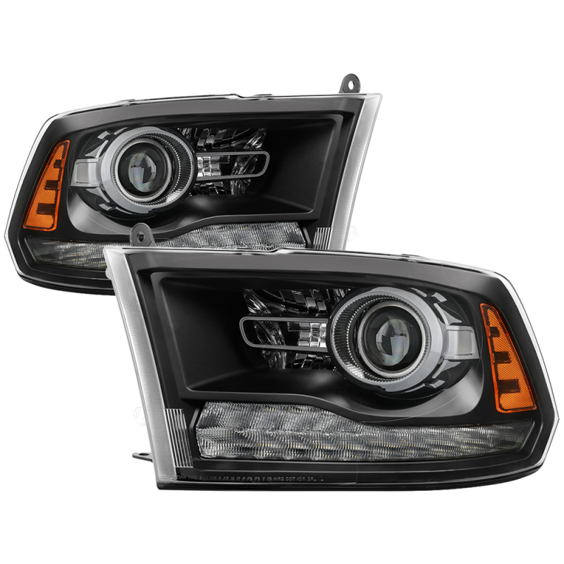 xTune Dodge Ram 13-17 ( w/ Factory Projector LED) OEM Style Headlight - Black HD-JH-DR13-OE-BK - 9040221