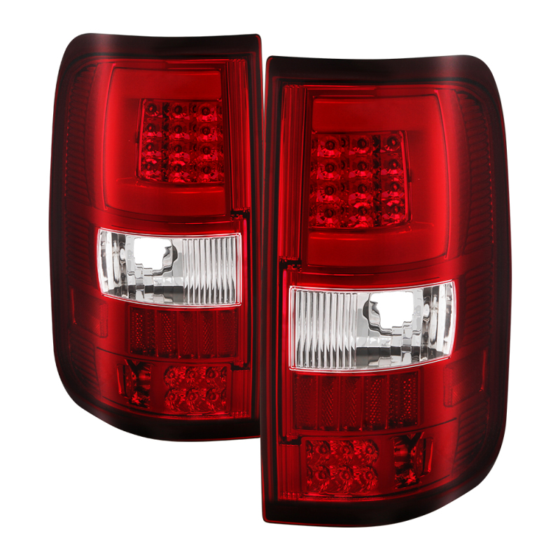xTune 04-08 Ford F150 (Not Heritage/SVT) V.3 LED Tail Lights Red Clear (ALT-ON-FF15004G3LB-LBLED-RC) - 9040351