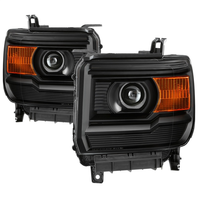 xTune 14-15 GMC Sierra 1500 OEM Style Halogen Headlights - Black (HD-JH-GS14-AM-BK) - 9042423