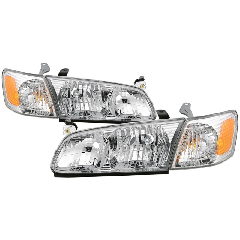 xTune 00-01 Toyota Camry 4pc OEM Style Headlights w/Corner Lights - Chrome (HD-JH-TCAM00-SET-C) - 9042812