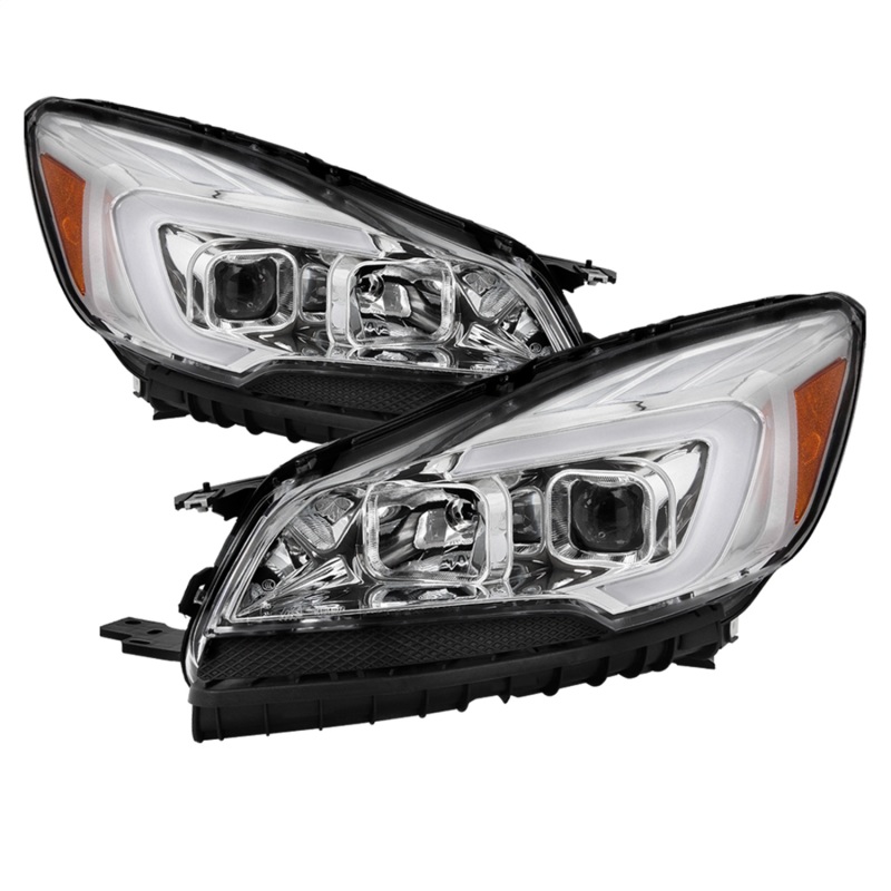 xTune 13-16 Ford Escape 13-16 LED Light Bar Halogen Proj Headlights - Chrome (PRO-JH-FESCA13-LB-C) - 9042928