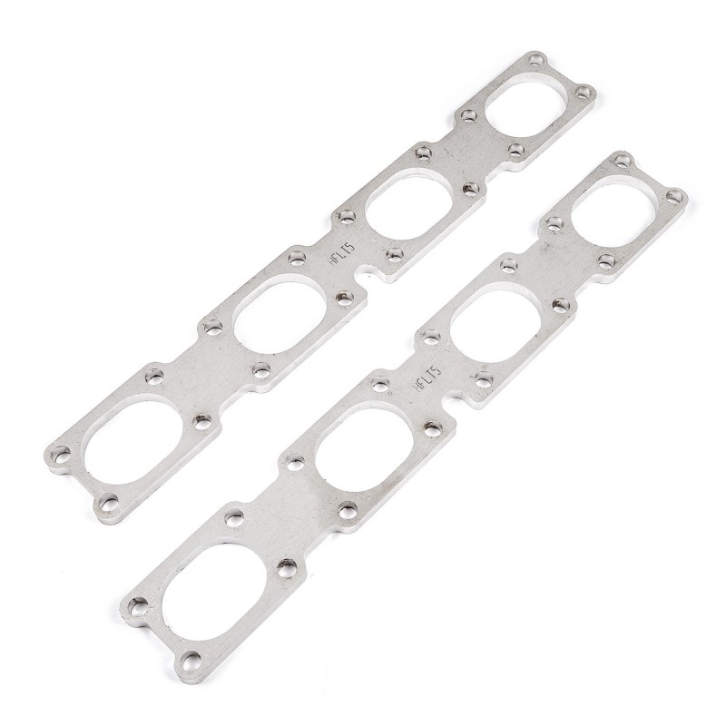 Stainless Works Chevrolet LT5 Flat Rectangular Port Header 304SS Exhaust Flanges 2in Primaries - HFLT5