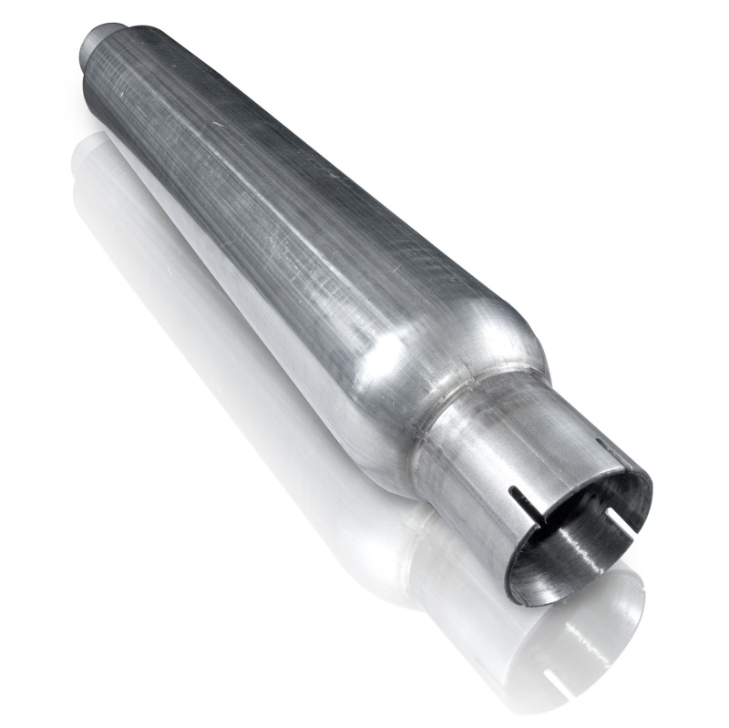 Stainless Works 2.25in SMOOTH TUBE MUFFLER (MILL FINISH) - ST222422