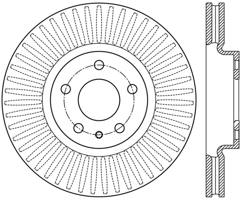 StopTech 13-16 Ford Fusion Right Front Disc Slotted Premium Brake Rotor - 126.61104SR