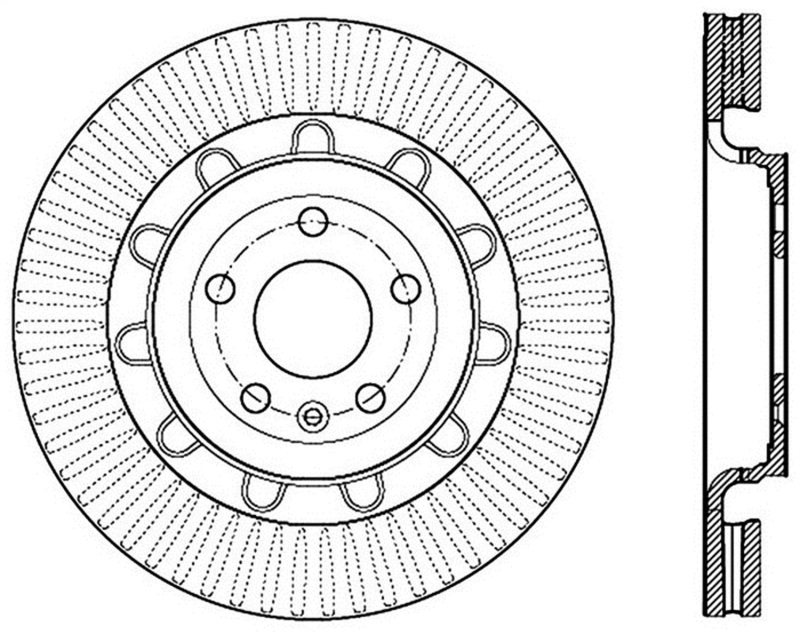 StopTech 2013-2016 Ford Taurus SHO Front Right Slotted Rotor - 126.65136SR