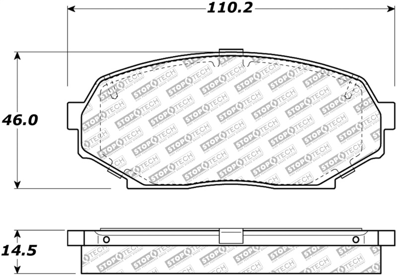 StopTech 90-93 GEO Storm / Mazda Miata Street Select Front Brake Pads - 305.05250