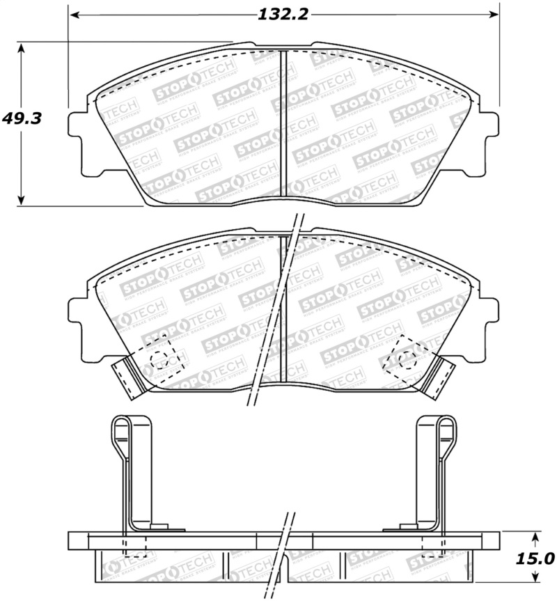 StopTech Street Brake Pads - 308.03730