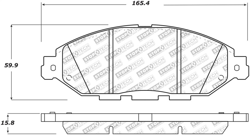 StopTech 13-19 Nissan Pathfinder Street Select Brake Pads - Front - 305.16490