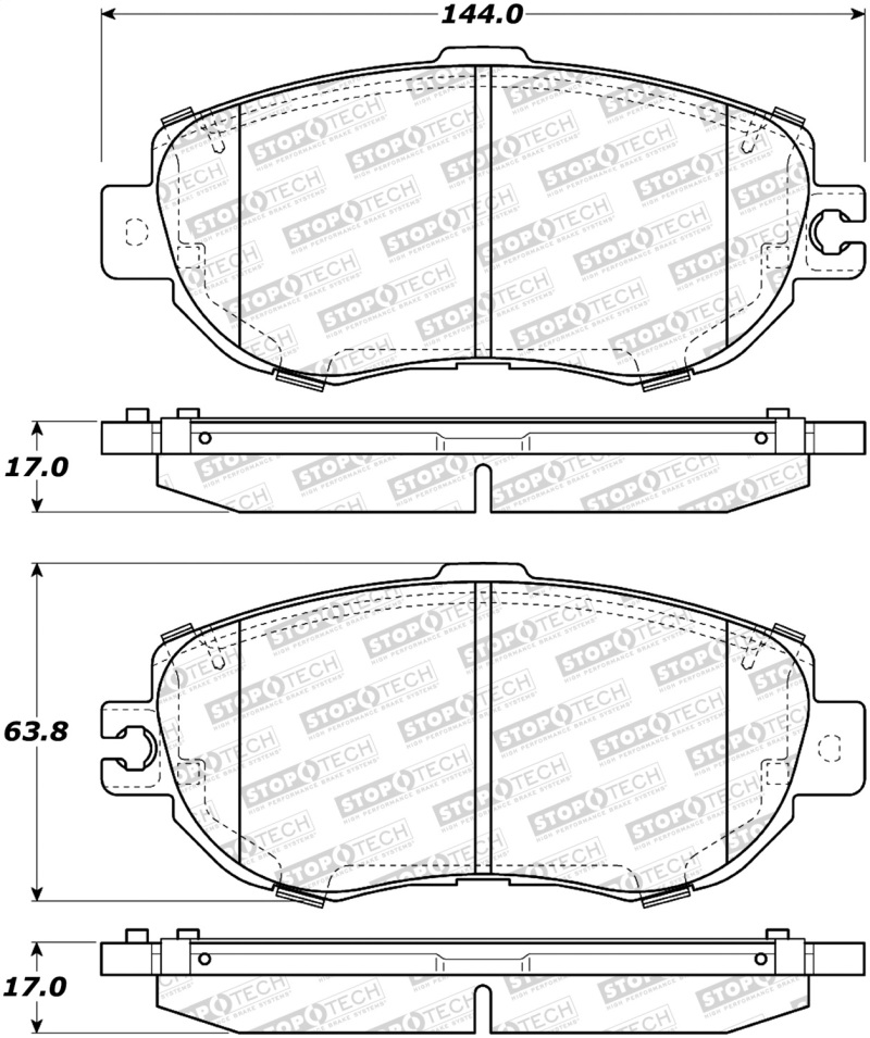 StopTech Street Brake Pads - Front - 308.06120