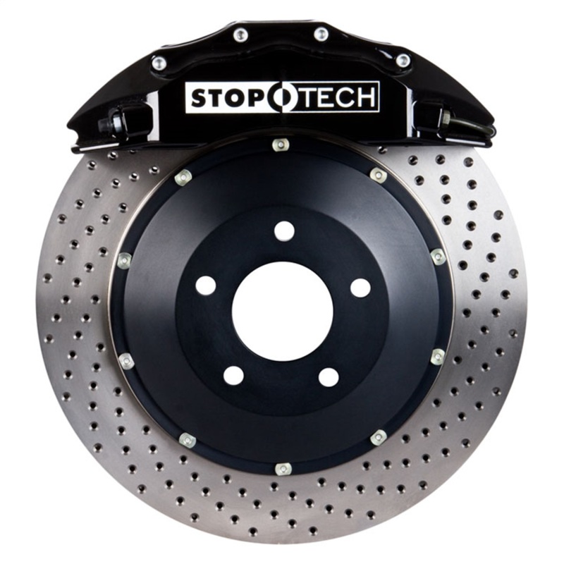 StopTech 08-13 BMW M3/11-12 1M Coupe Front BBK w/ Black ST-60 Calipers Drilled 380x35mm Rotor - 83.160.6D00.52