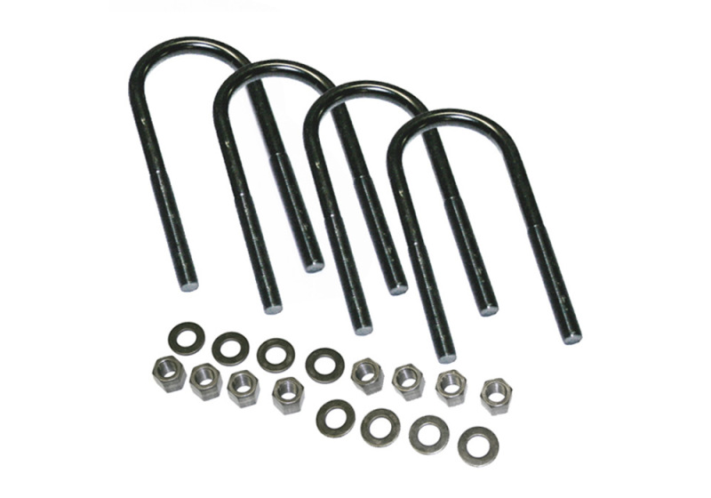 Superlift U-Bolt 4 Pack 9/16x3-5/8x15.5 Round w/ Hardware - 10924