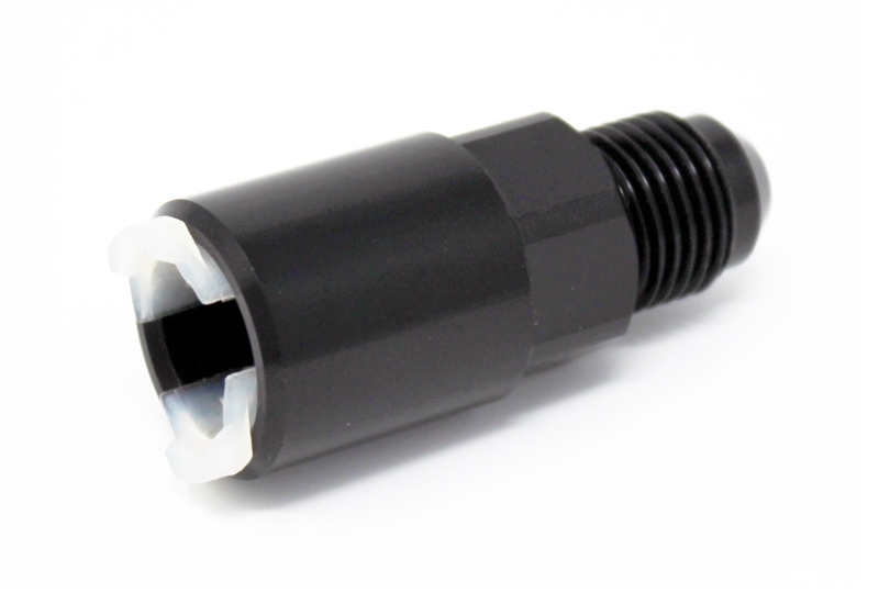 Torque Solution Push-On Quick Disconnect Adapter Fitting: 3/8IN SAE to -8AN Male Flare - TS-FTG-012