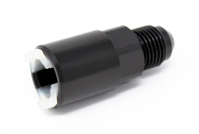 Torque Solution Push-On Quick Disconnect Adapter Fitting: 5/16in SAE to -6AN Male Flare - TS-FTG-009