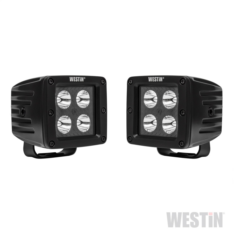 Westin LED Auxiliary Light 3.2in x 3.0in Spot w/5W Cree - Black - 09-12205A-PR