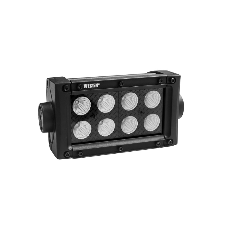 Westin B-FORCE LED Light Bar Double Row 4 inch Flood w/3W Cree - Black - 09-12212-8F