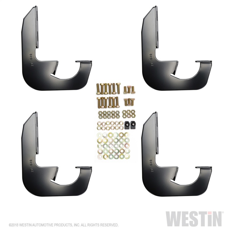 Westin 2014-2018 Chevy Silverado 1500 Reg Cab (Rocker Mount) Running Board Mount Kit - Black - 27-2135