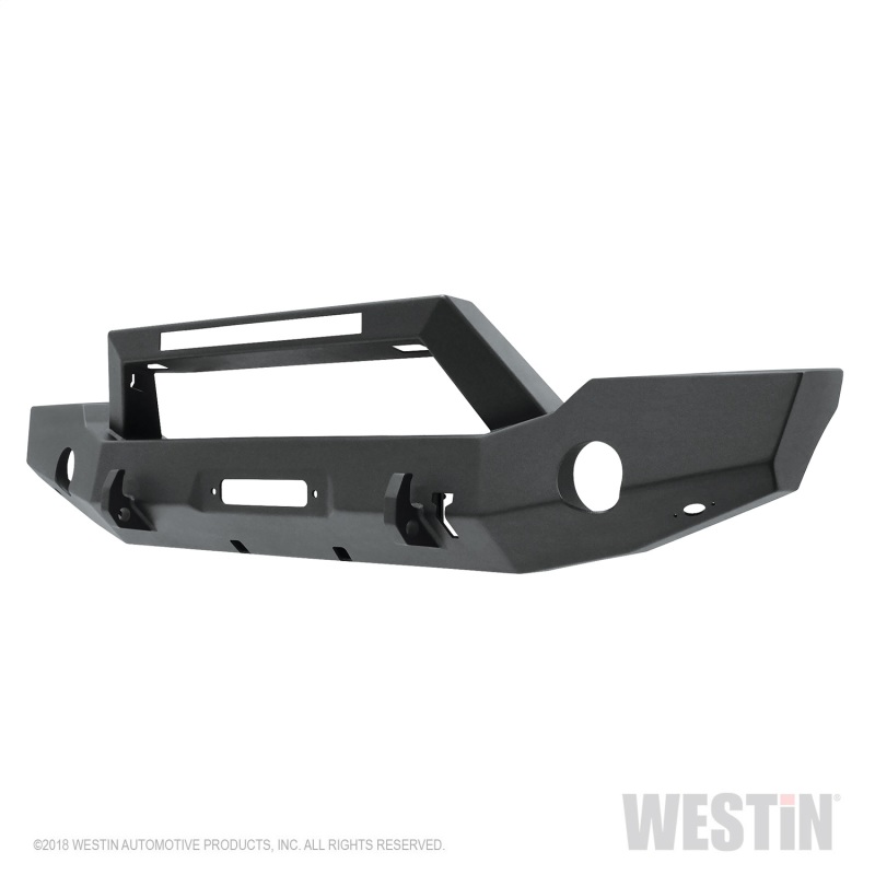 Westin 18-20 Jeep Wrangler WJ2 Full Width Front Bumper w/LED Light Bar Mount Textured Black - 59-80125