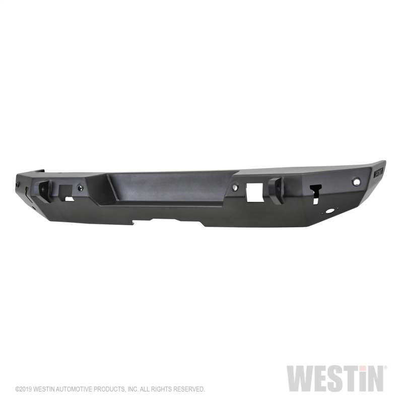 Westin 18-19 Jeep Wrangler JL WJ2 Rear Bumper w/  Sensors (Excl. Wrangler JK) - Textured Black - 59-82045