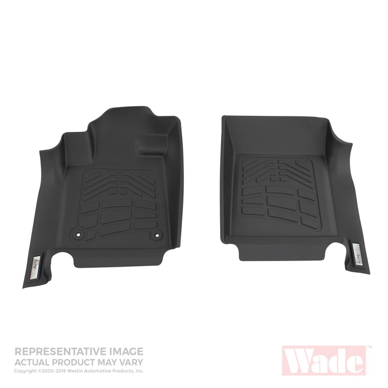 Westin 08-11 Toyota Tundra Reg/Double Cab/CrewMax Sequoia Wade Sure-Fit Floor Liners Front - Black - 72-110015
