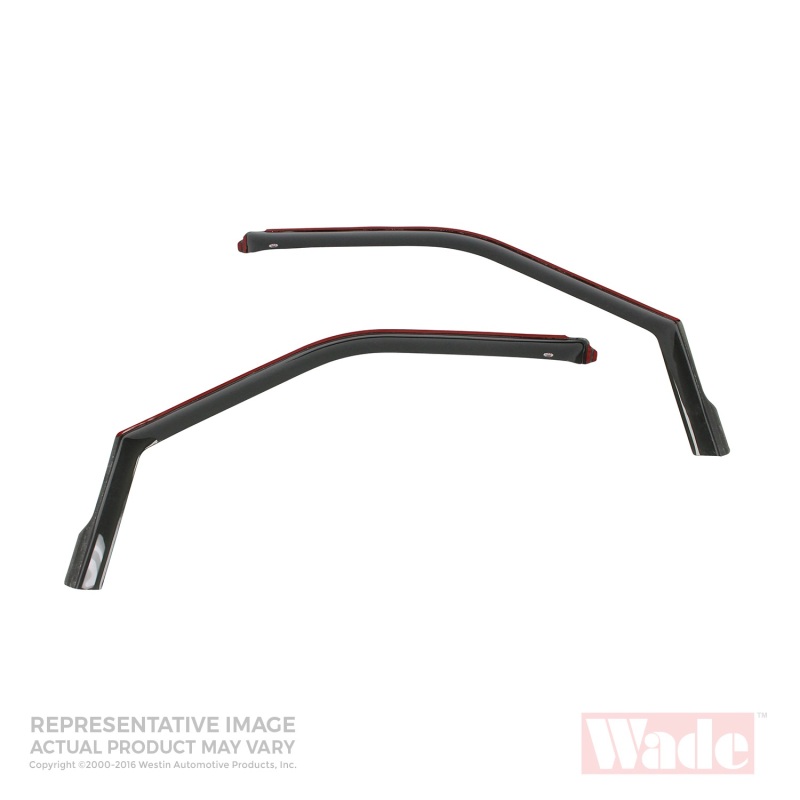 Westin 2002-2007 Jeep Liberty Wade In-Channel Wind Deflector 2pc - Smoke - 72-51463