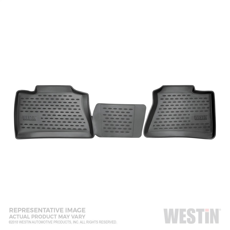 Westin 14-18 Chevrolet Silverado 1500/2500/3500 Regular Cab Profile Floor Liners Front Row - Black - 74-06-21028