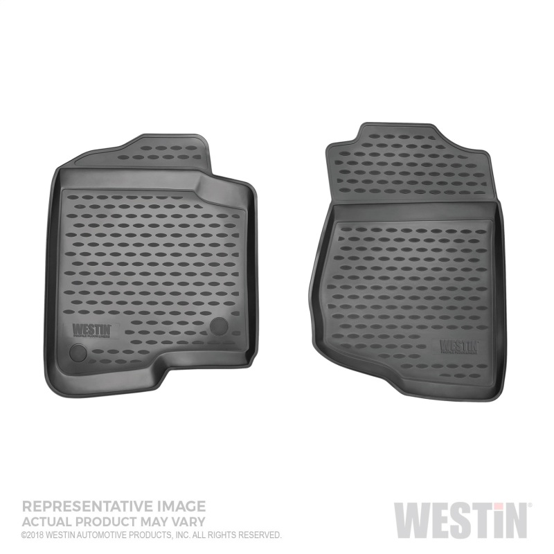 Westin 15-18 Ford F150 Super Crew and Super Cab Profile Floor Liners Front Row - Black - 74-12-11029