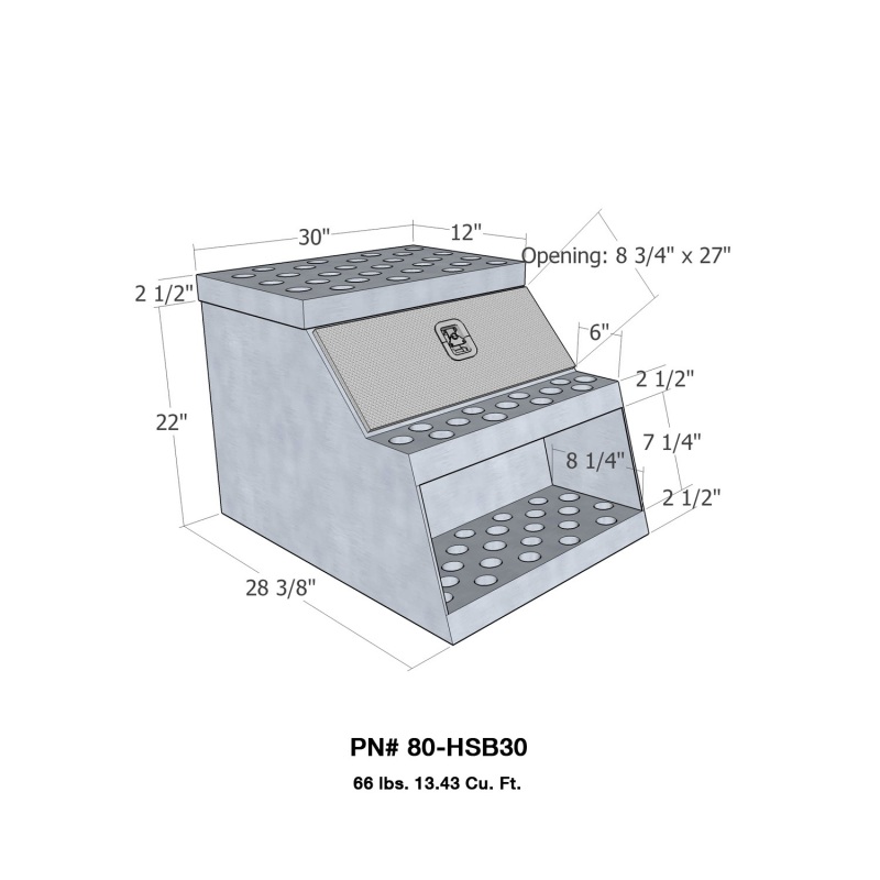 Westin/Brute HD Step Box 30in HD Step Box 30in - Aluminum - 80-HSB30