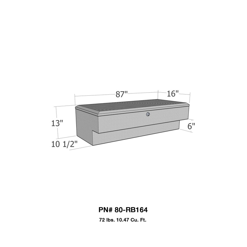 Westin/Brute LoSider Side Rail 87in Box - Aluminum - 80-RB164