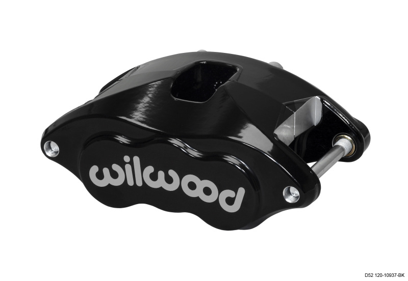 Wilwood Caliper-D52-Black Pwdr 2.00/2.00in Pistons 1.04in Disc - 120-10937-BK