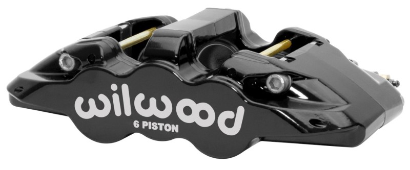 Wilwood Caliper - Aero6-DS Forged Six-Piston Caliper - 6.52in Piston 1.25in Rotor - Black - 120-15526-BK