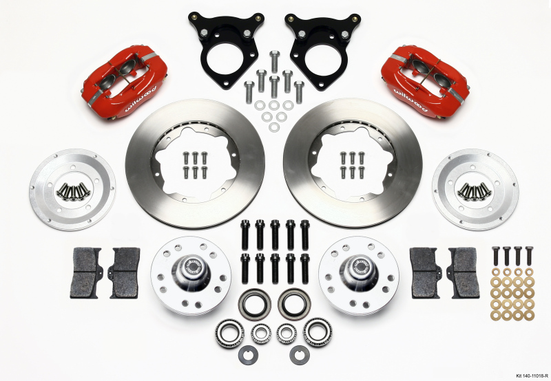 Wilwood Forged Dynalite Front Kit 11.00in Red 87-93 Mustang 5 Lug - 140-11018-R