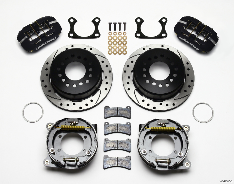 Wilwood Dynapro Low-Profile 11.00in P-Brake Kit Drilled Big Ford 2.36in Offset - 140-11387-D