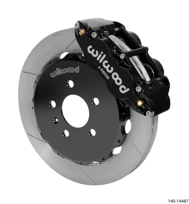 Wilwood 03-08 Audi A4 Forged Narrow Superlite 6R Front Big Brake Kit 12.88in Rotor Dia (Black) - 140-14487