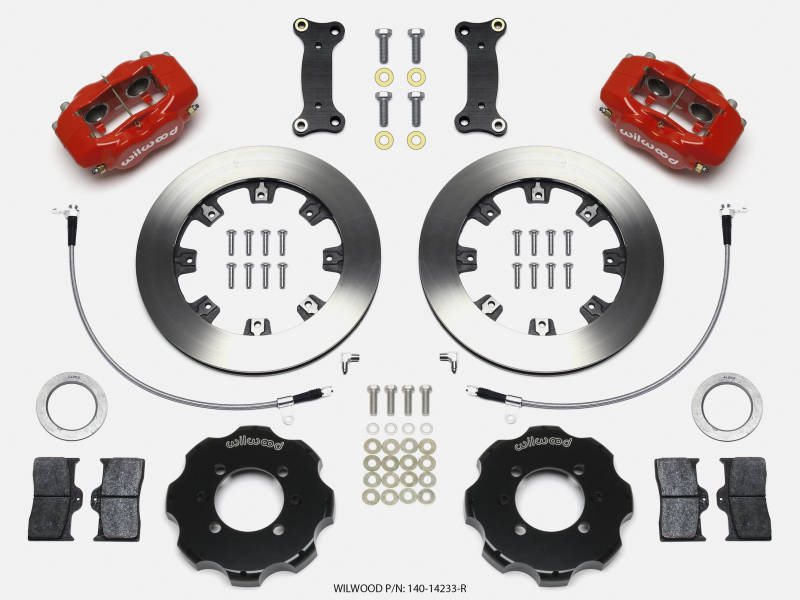 Wilwood Forged Dynalite Front Hat Kit 12.19in Red 2016-Up Mazda MX5 Miata w/ Lines - 140-14233-R