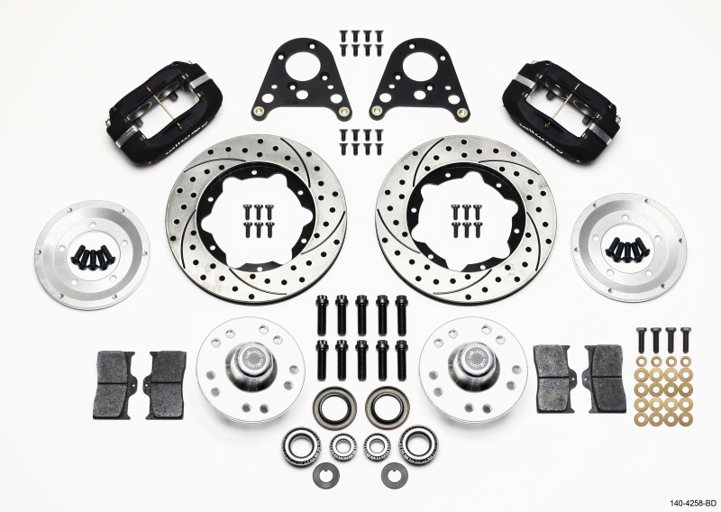 Wilwood Forged Dynalite Front Kit 10.75in Drilled Rotor Art Morrison Strut - 140-4258-BD