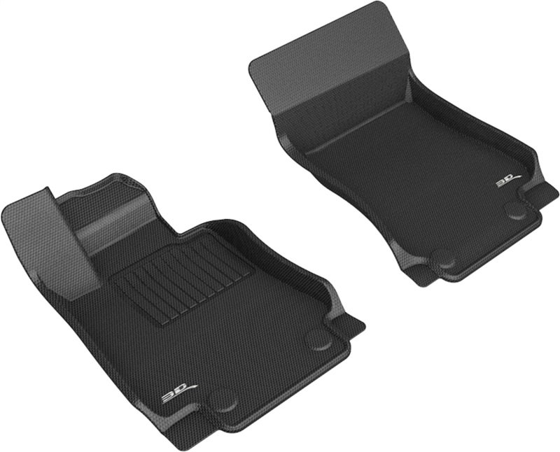 3D MAXpider 17-21 Alfa Romeo Giulia RWD / Giulia Quadrifoglio Kagu 1st Row Floormats - Black - L1AR00111509