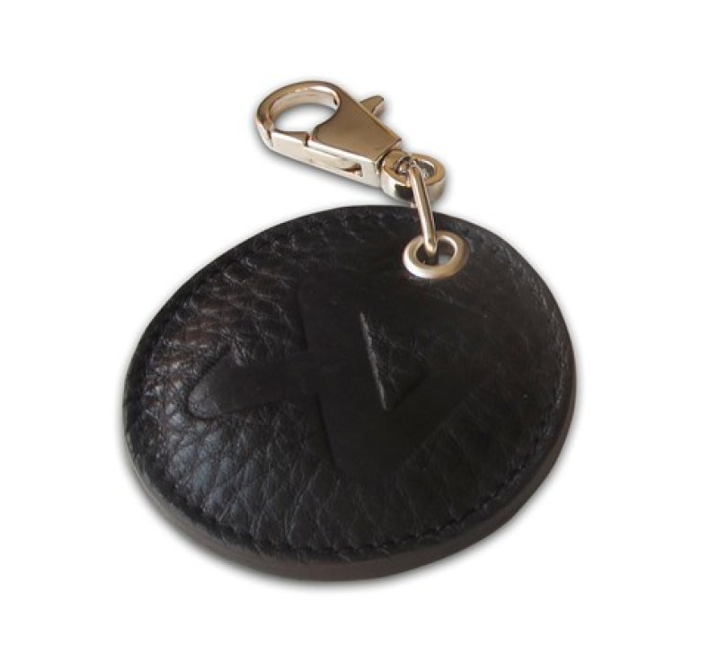 Akrapovic Round Leather Keychain - black - 800952