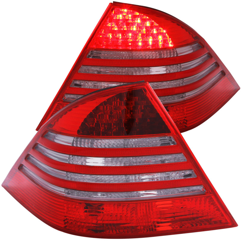 ANZO 2000-2005 Mercedes Benz S Class W220 LED Taillights Red/Smoke - 321122