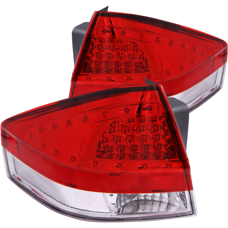 ANZO 2008-2011 Ford Focus LED Taillights Red/Clear - 321197