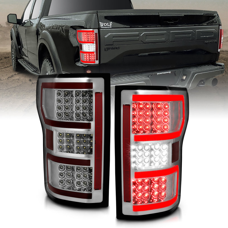 ANZO 18-19 Ford F-150 LED Taillights Chrome - 321340