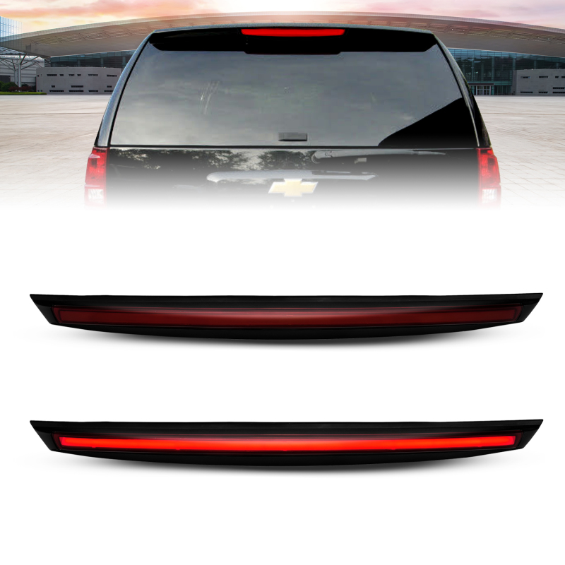 ANZO 2007-2014 Chevrolet Suburban 1500 LED 3rd Brake Light Black Housing Smoke Lens w/ Spoiler 1pc - 531109